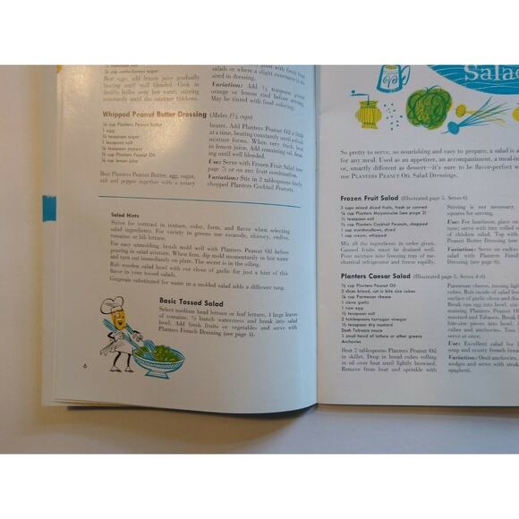 Mr Peanut Planters Original 1955 Cookbook Mister Nut In Chefs Hat Apron Vintage - Picture 9 of 12